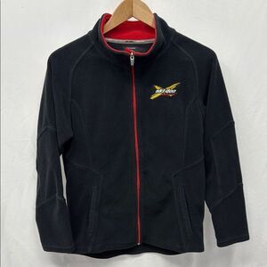 Kids Ski-Doo Black Fleece Jacket with Red Accents sz 14/16